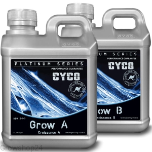 GROW A+B PLATINUM SERIES 2x1L, DWUSKŁADNIKOWY NAWÓZ NA WZROST - CYCO (hydro, kokos, ziemia) 