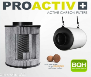 FILTR WĘGLOWY - PROACTIV, PROFESJONALNY, PRZYŁĄCZE fi-200mm, 1000m3/h, lekki, dwuwarstwowy, antyzapachowy,