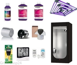Zestaw growbox 80x80x180 LED LUMATEK 200W Secret Jardin